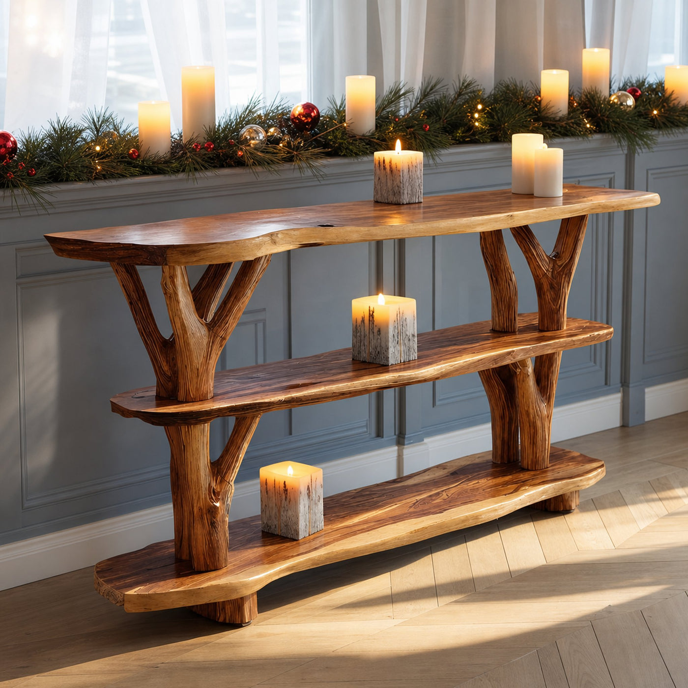Modern Live Edge Entryway Table For Furniture Decor Holiday Gift Decoration - product view 6