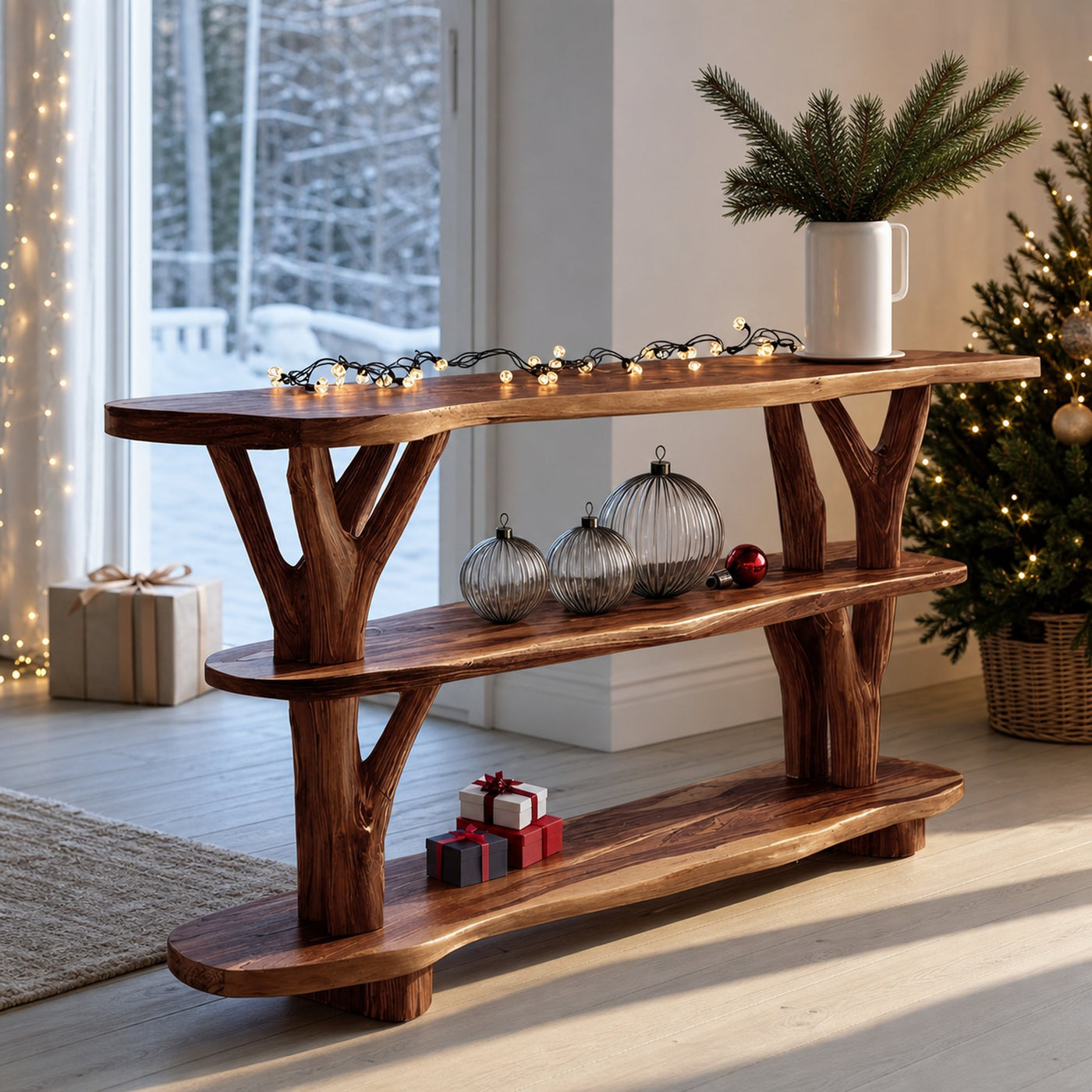 Modern Live Edge Entryway Table For Furniture Decor Holiday Gift Decoration - product view 7