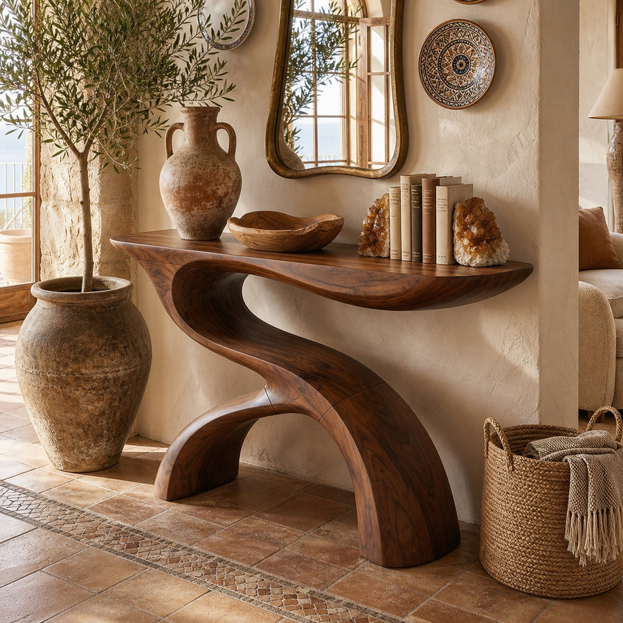 Modern Organic Display Table For Contemporary Living Space