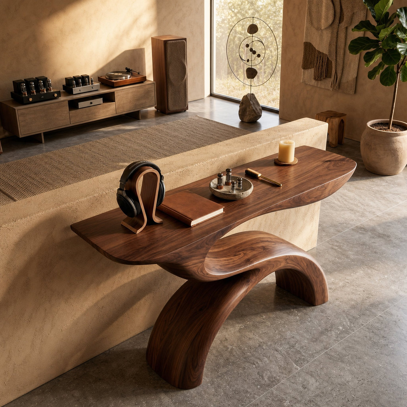 Modern Organic Display Table For Contemporary Living Space - product view 2
