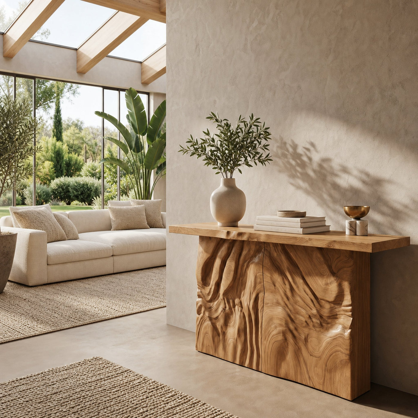 Modern Sculpted Base Display Table For Lounge Interior Space - product view 5