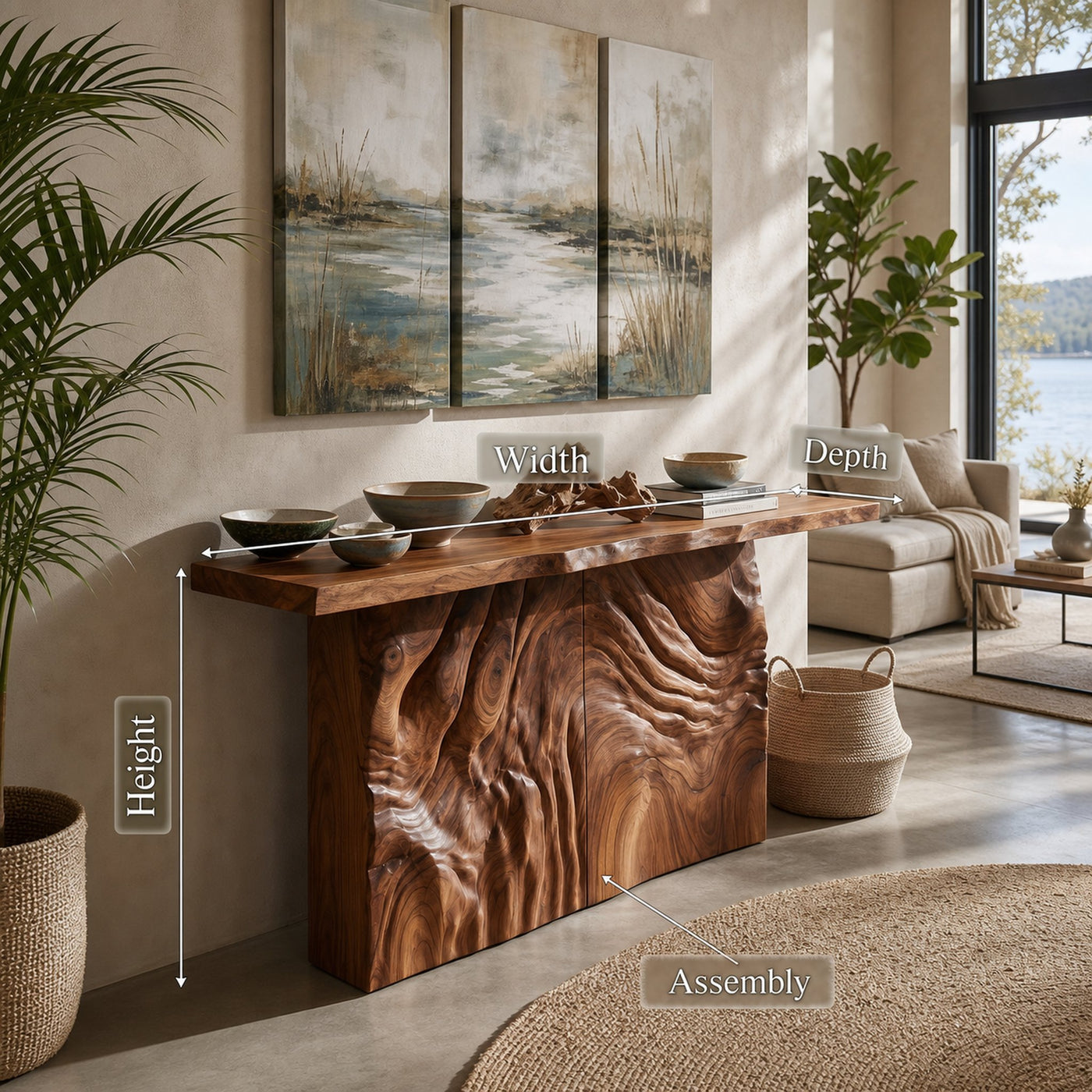 Modern Sculpted Base Display Table For Lounge Interior Space - product view 8