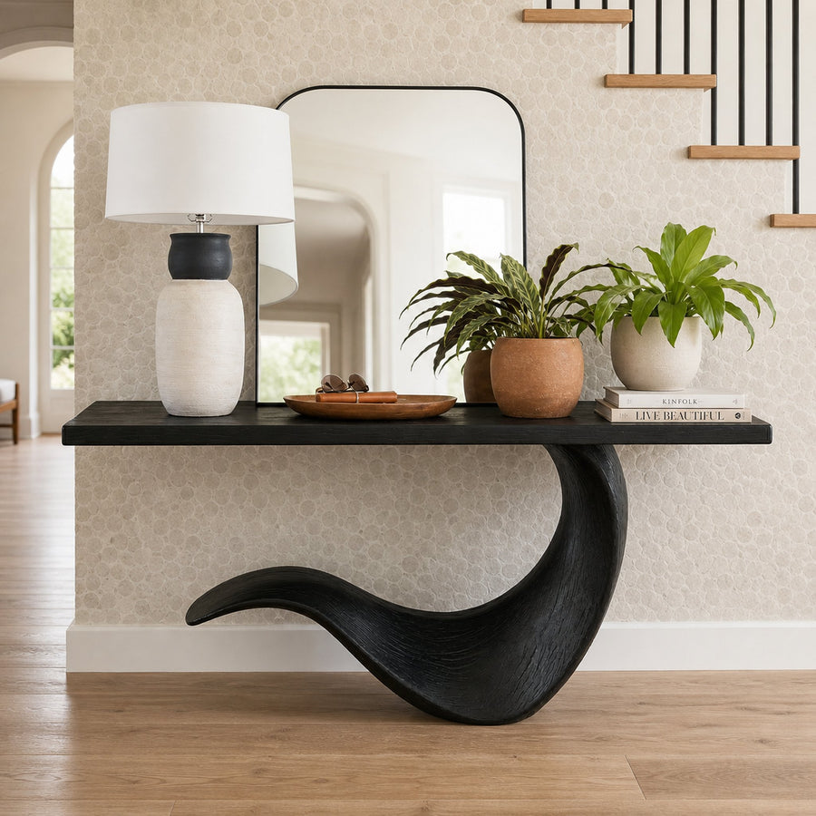 Modern Sculptural Console Table Entryway Hallway Living Room