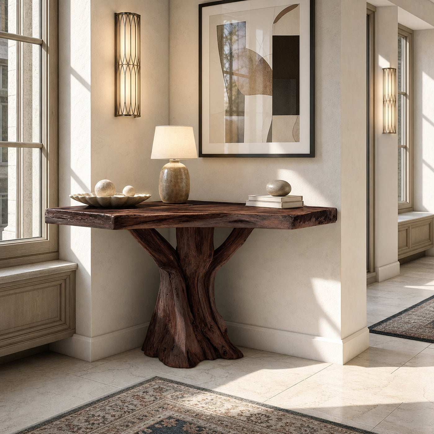 Modern Sculptural Live Edge Console Table For Entryway Furniture - product view 7