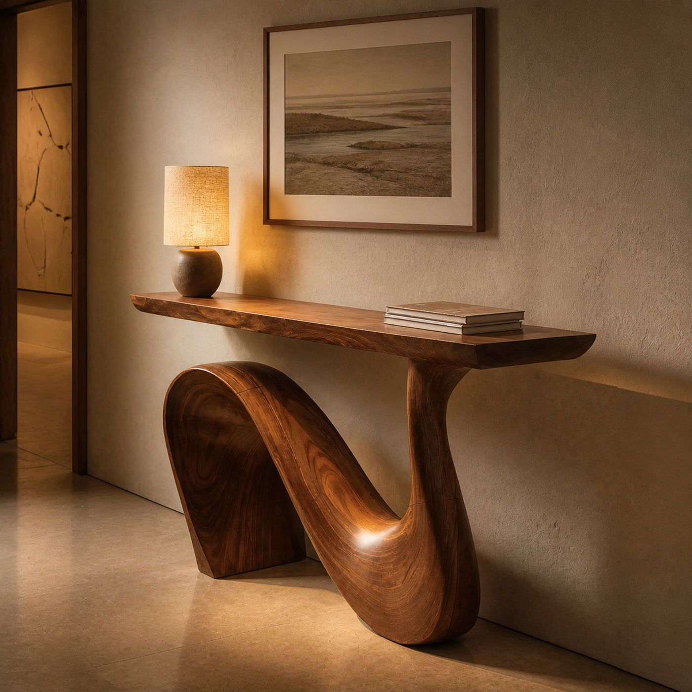 Modern Solid Wood Console Table For Living Room And Entryway Design - product view 6