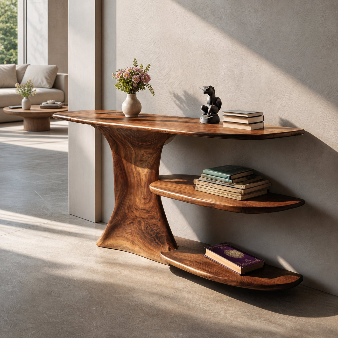 Modern Solid Wood Entryway Table For Home Organization