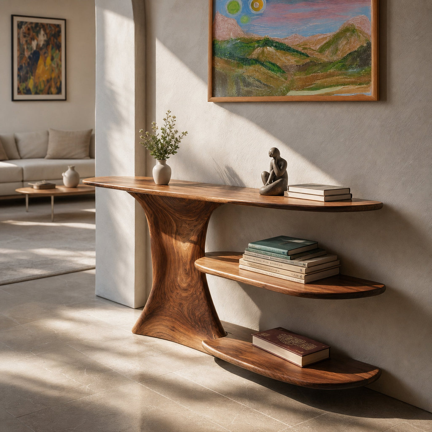 Modern Solid Wood Entryway Table For Home Organization - product view 2