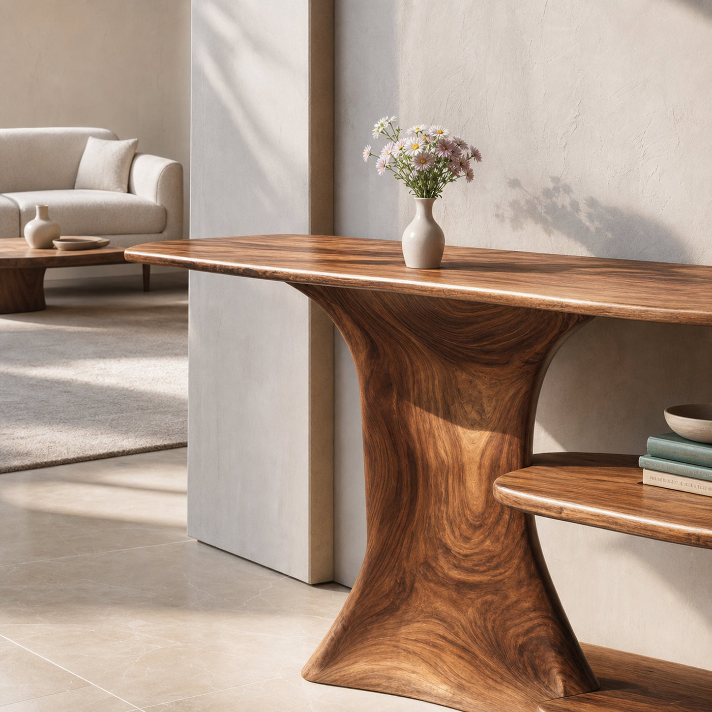 Modern Solid Wood Entryway Table For Home Organization - product view 3