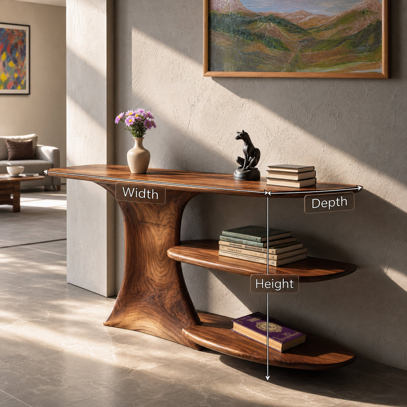 Modern Solid Wood Entryway Table For Home Organization - product view 5
