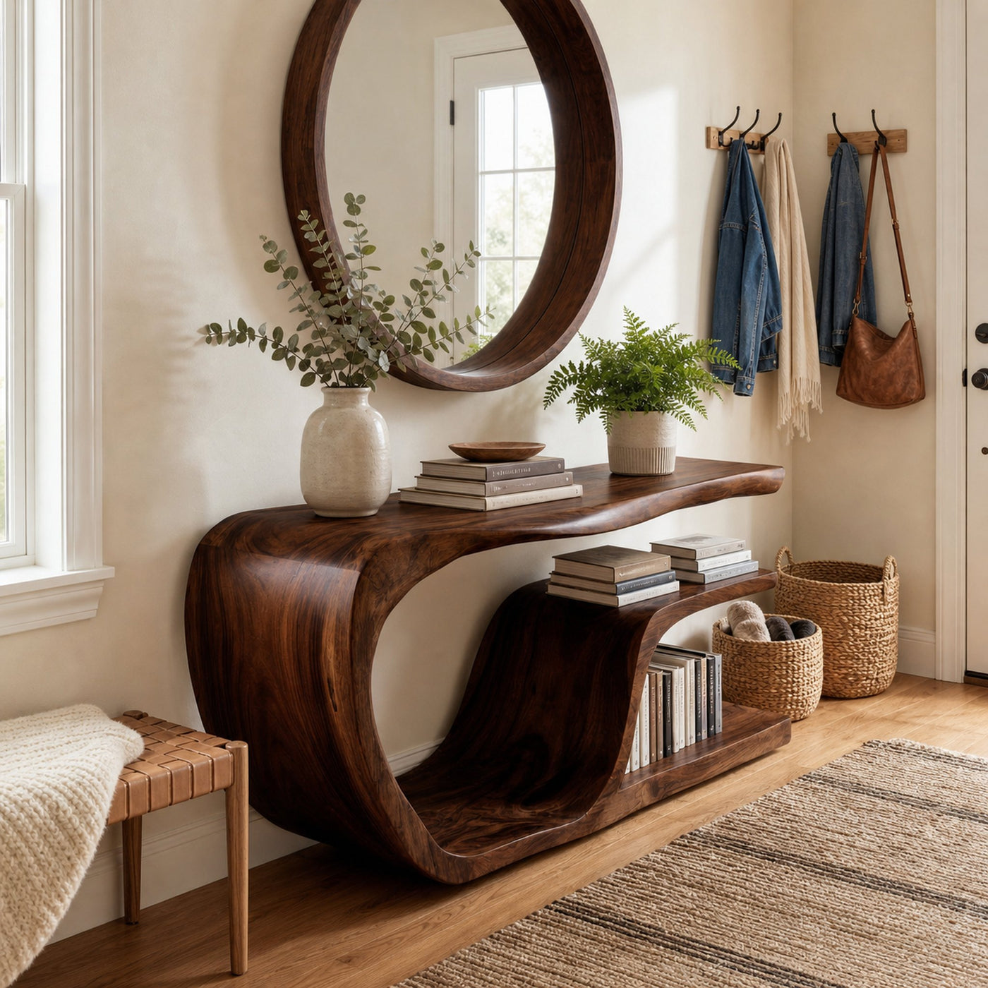 Modern Wood Console Table With Storage For Living Room - product view 6