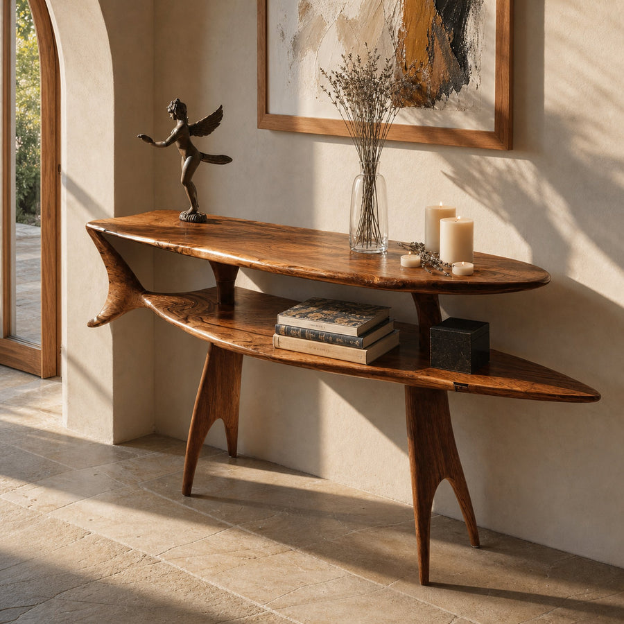 Modern Wooden Console Table For Entryway And Living Room
