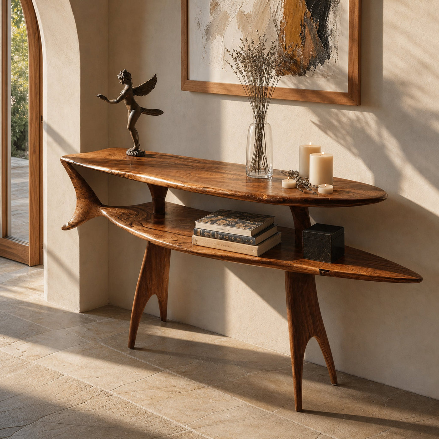 Modern Wooden Console Table For Entryway And Living Room