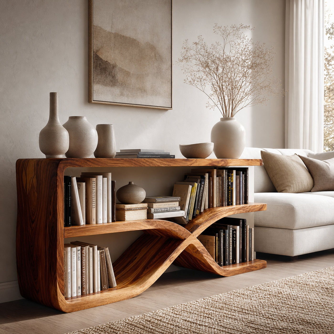 Modern Wooden Console Table For Living Room