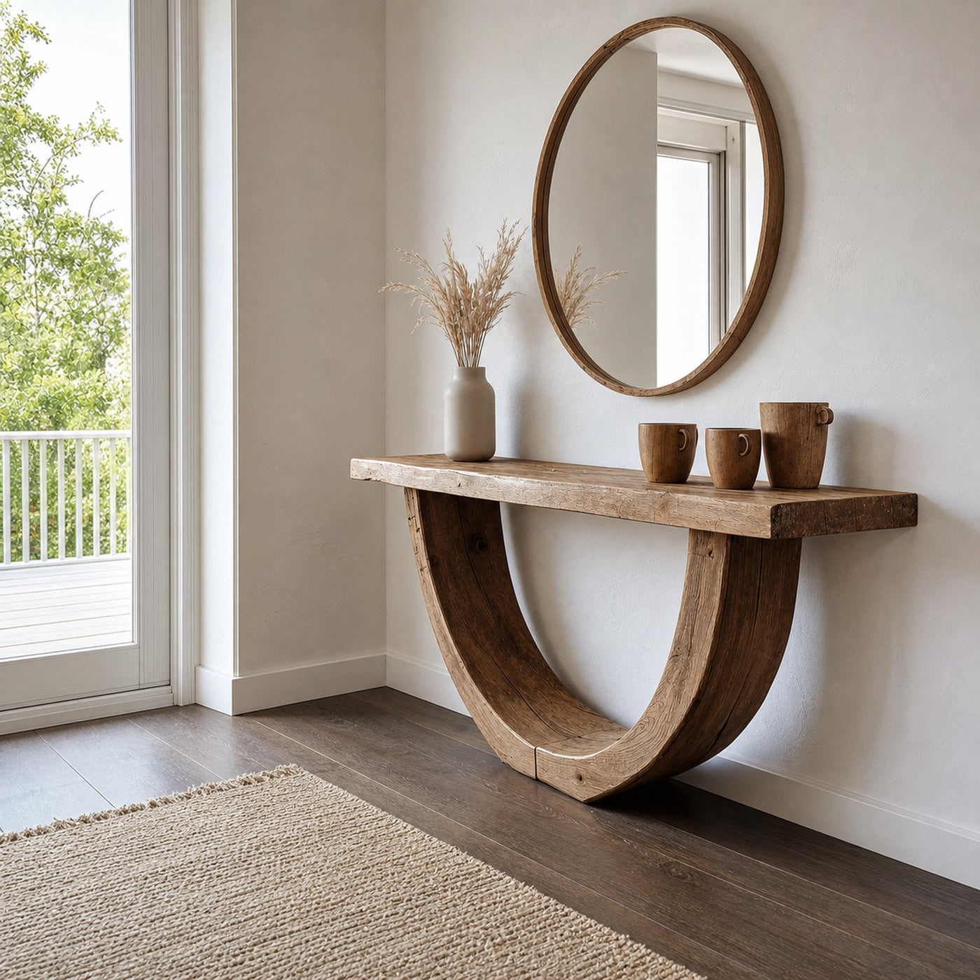 Narrow Console Table Living Edge Table Home Decor - product view 2