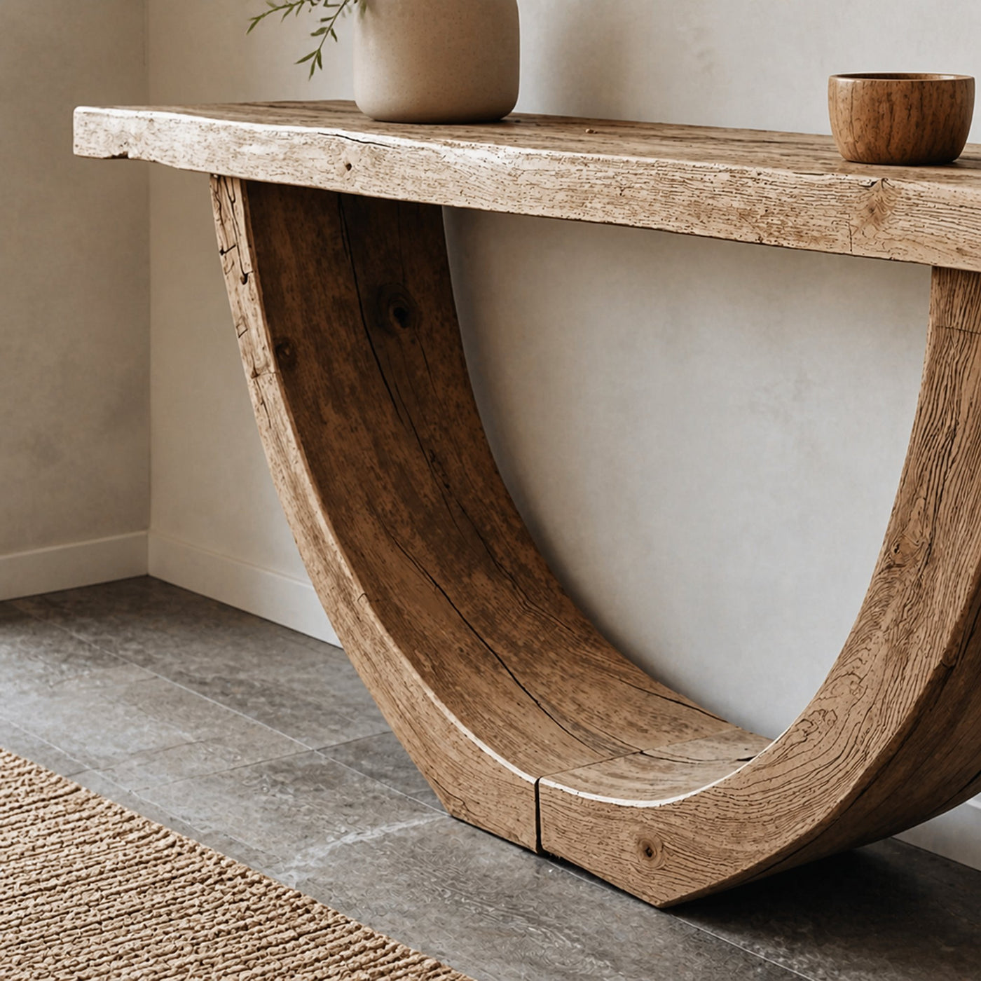 Narrow Console Table Living Edge Table Home Decor - product view 4