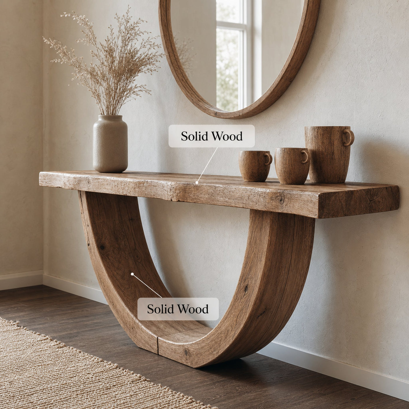 Narrow Console Table Living Edge Table Home Decor - product view 5