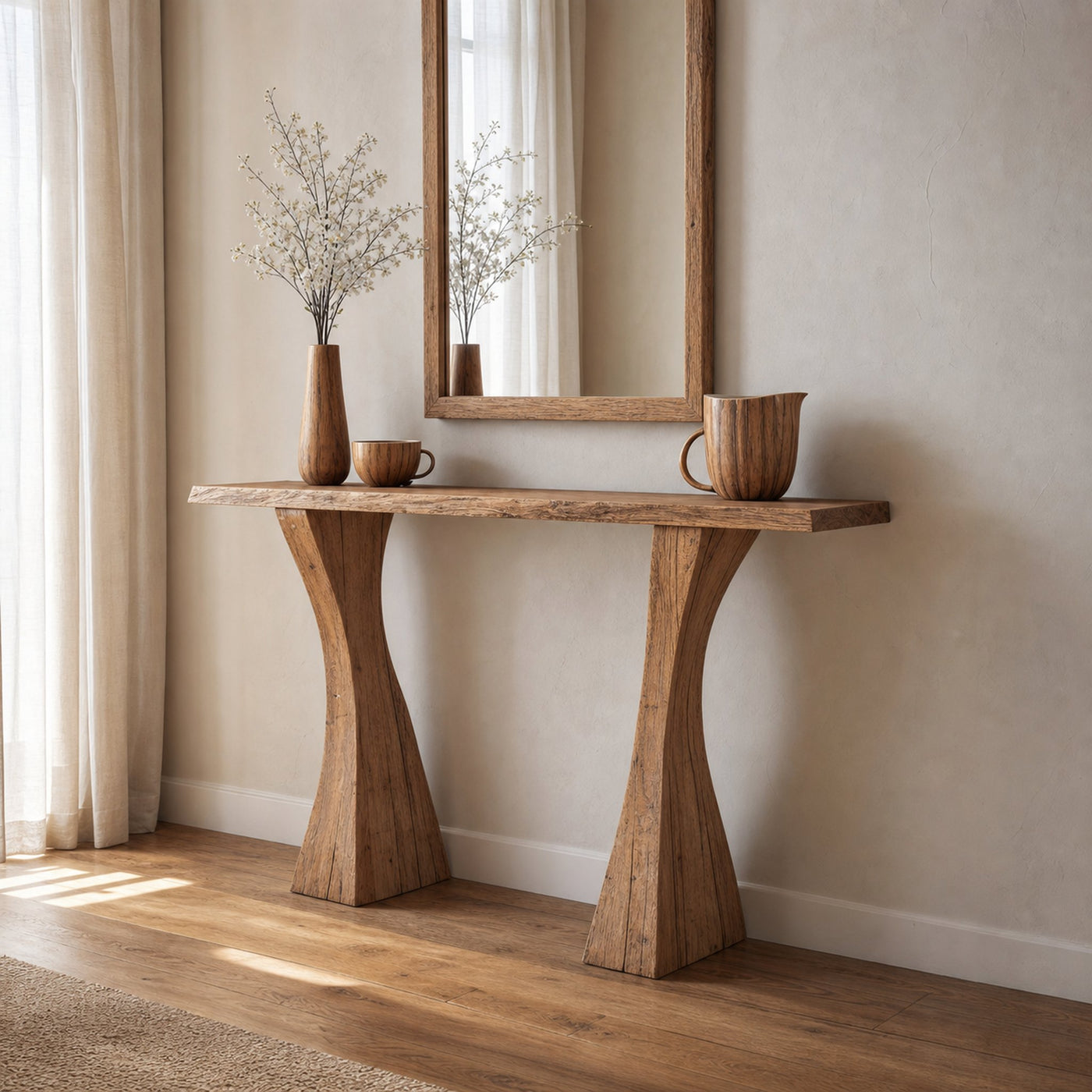 Narrow Floating Edge Console Table Entry Table