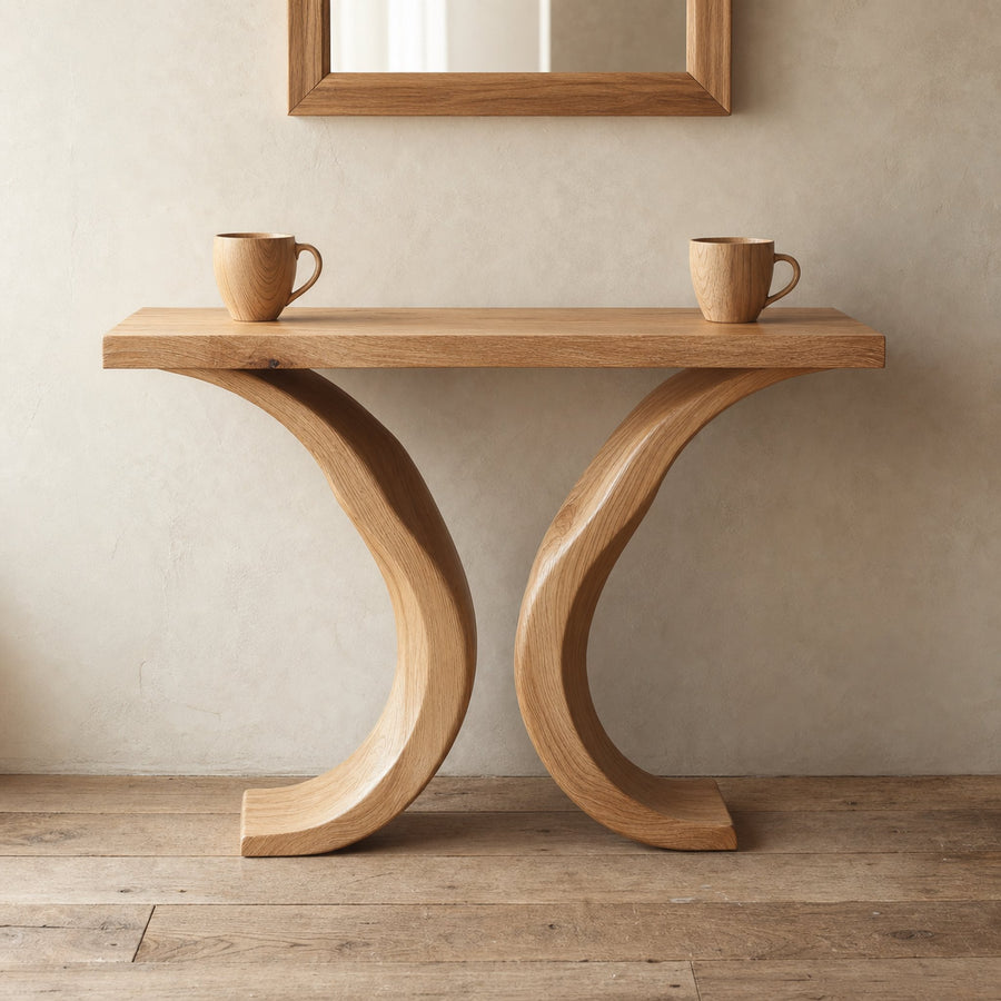 Narrow Floating Edge Console Table Side Table