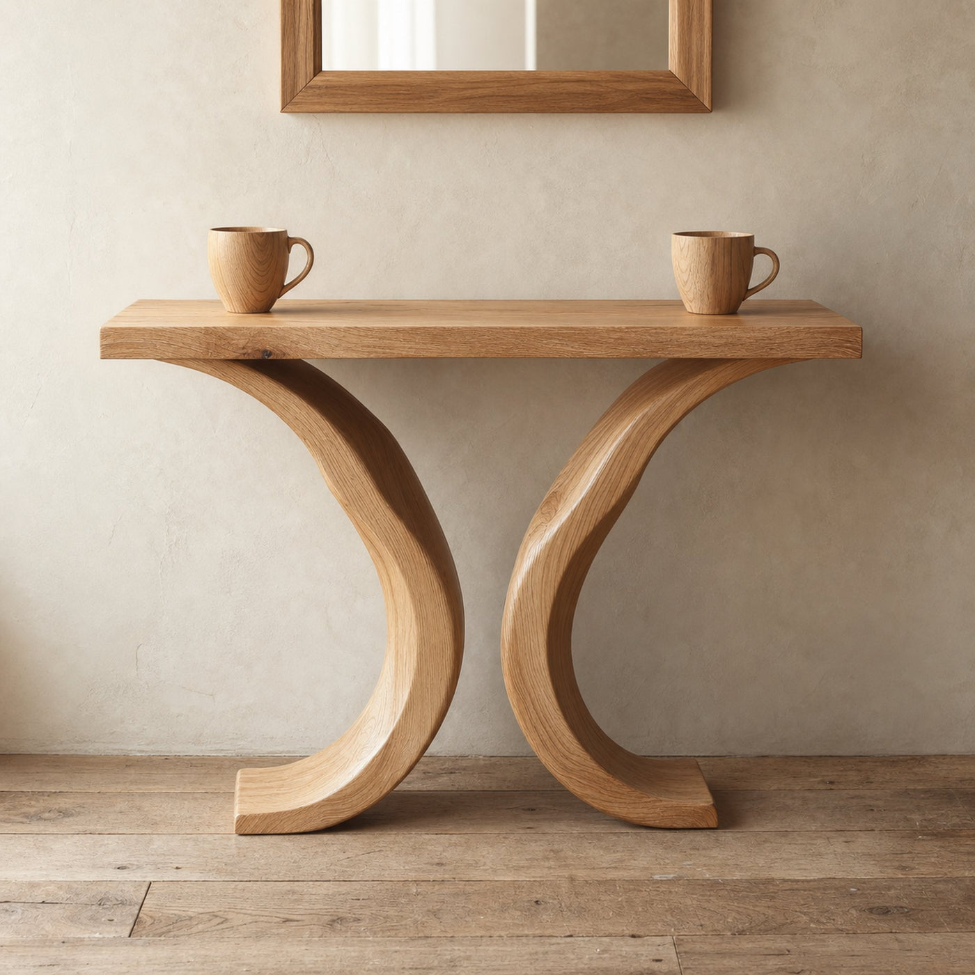 Narrow Floating Edge Console Table Side Table