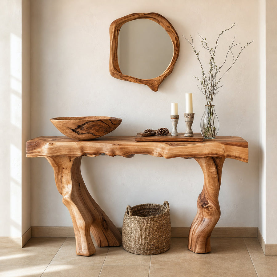 Narrow Live Edge Side Table