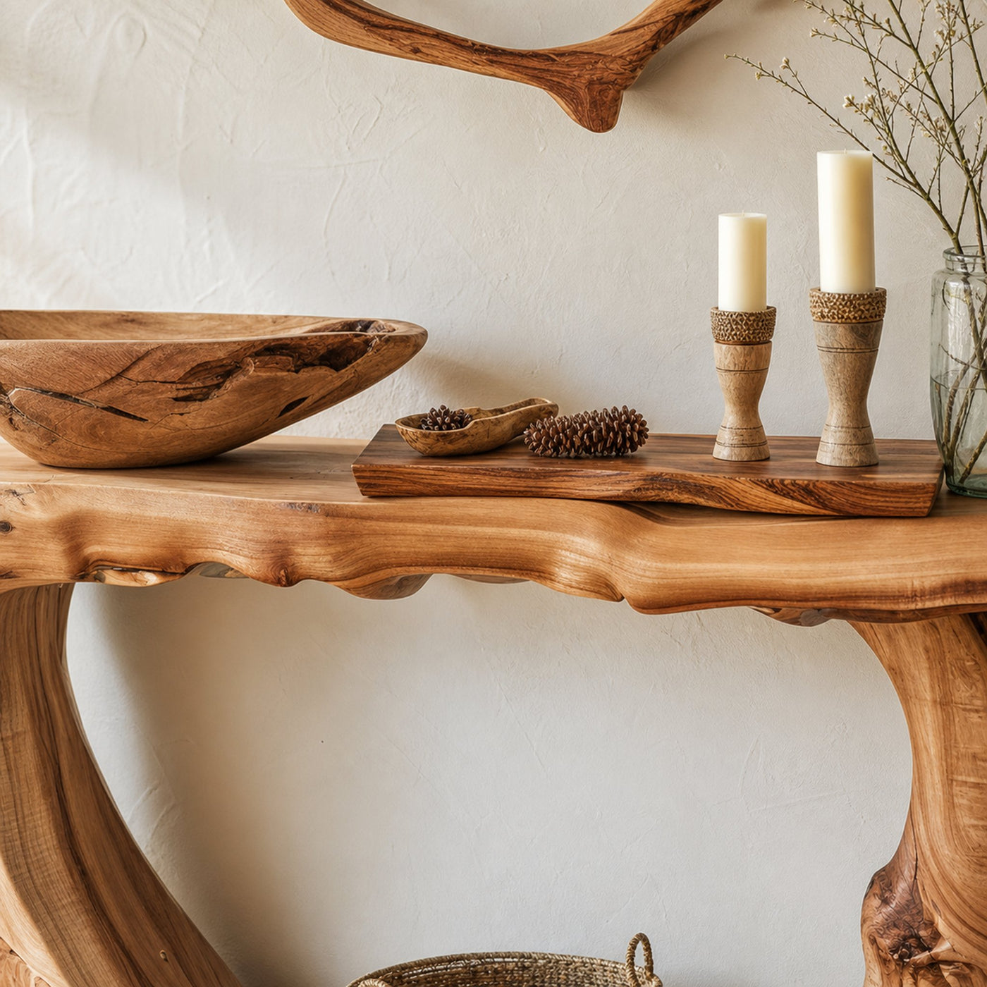 Narrow Live Edge Side Table - product view 3