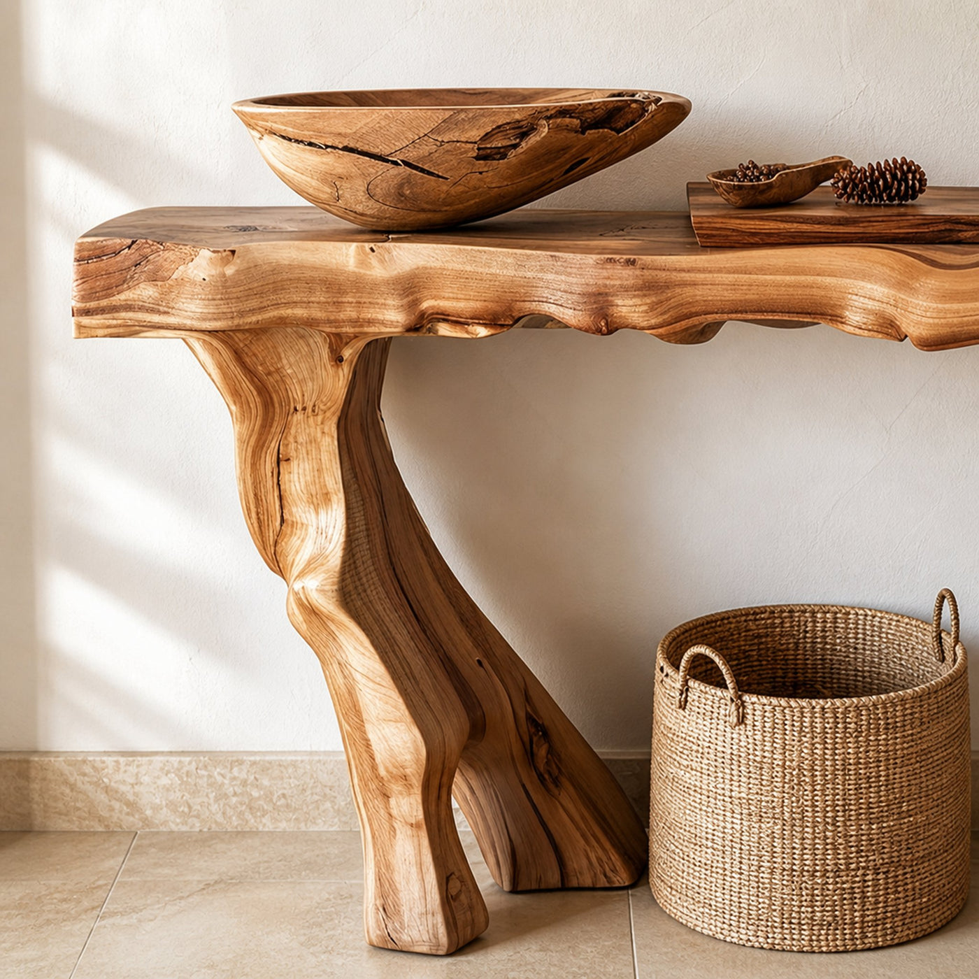 Narrow Live Edge Side Table - product view 4