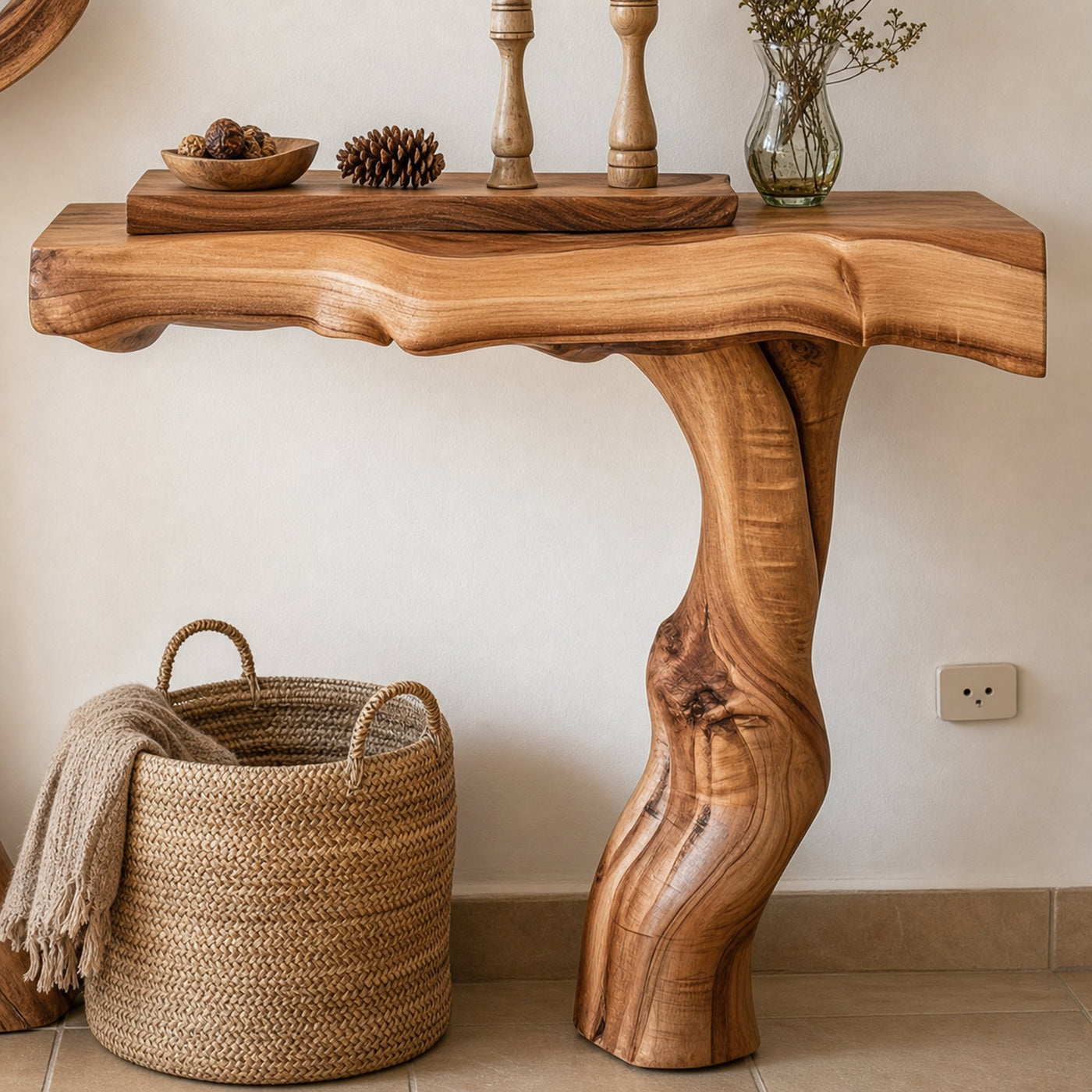 Narrow Live Edge Side Table - product view 5
