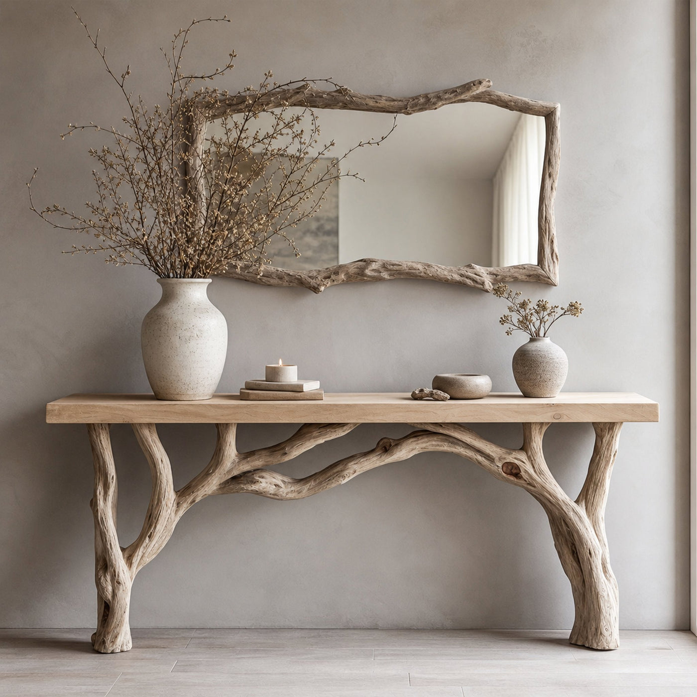 Natural Live Edge Console Table With Handcrafted Quality - product view 2