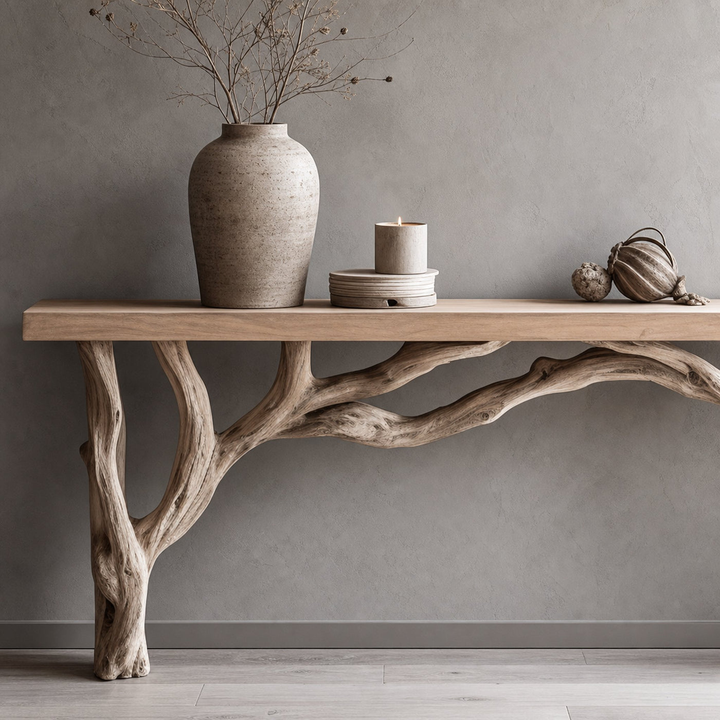 Natural Live Edge Console Table With Handcrafted Quality - product view 3