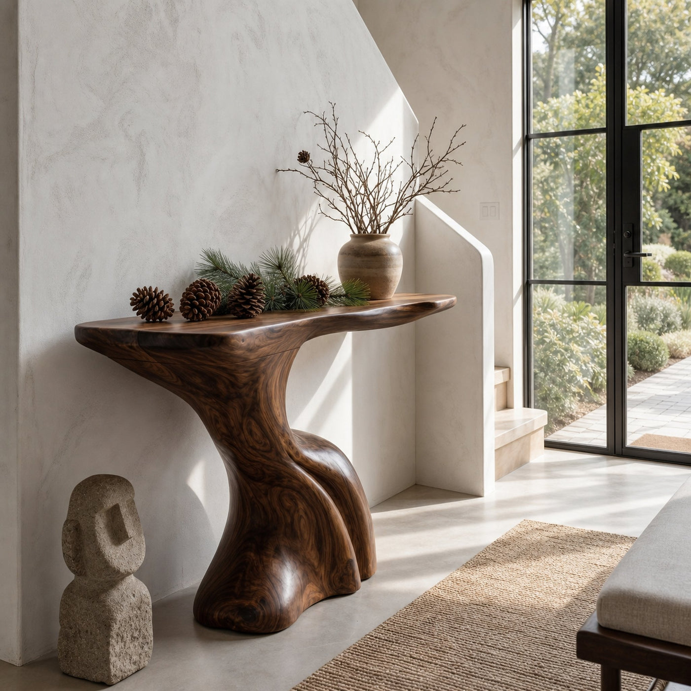 Nature Inspired Console Table With Artistic Tree Structure For Living Room - product view 7