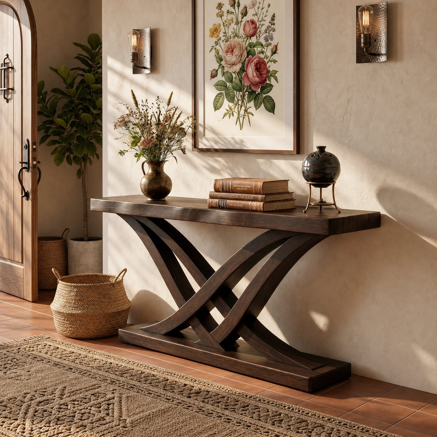 Organic Branch Base Console Table Contemporary Entryway - product view 7