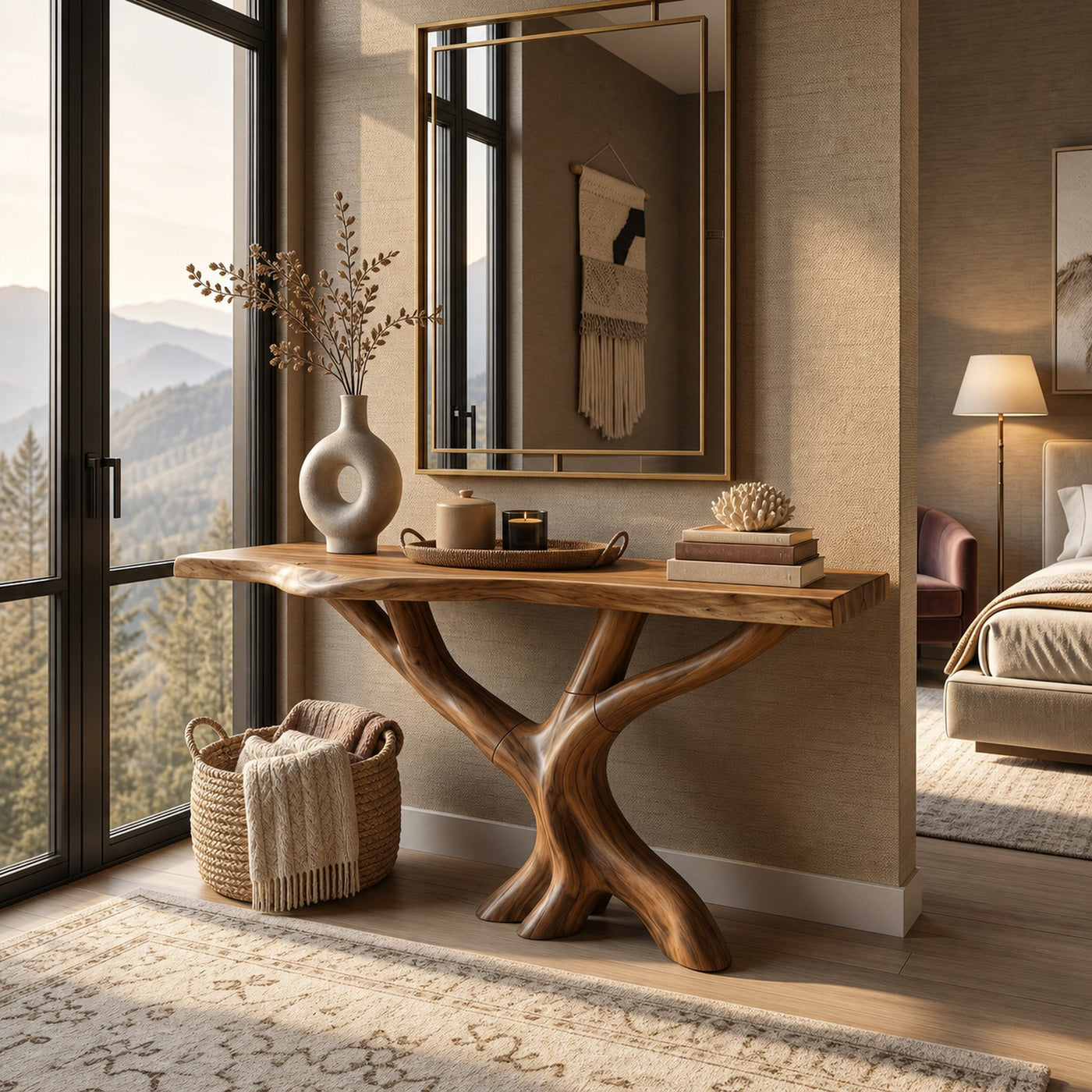 Organic Coral Base Console Table Luxury Beach House - product view 3