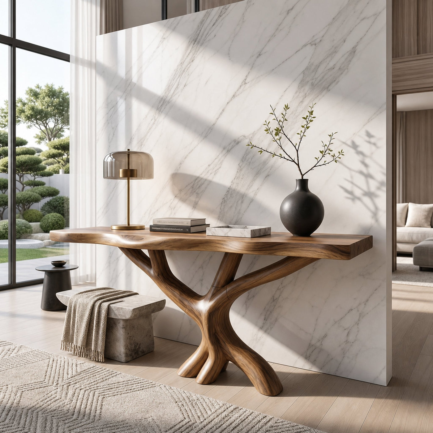 Organic Coral Base Console Table Luxury Beach House - product view 6