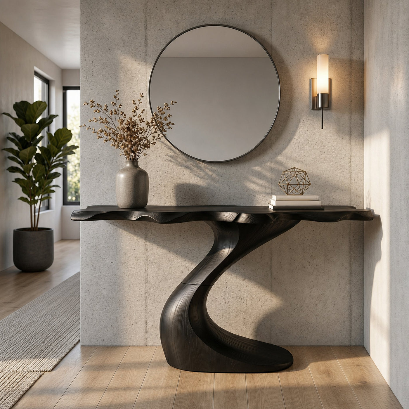Organic Modern Console Table For Living Room Hallway - product view 7
