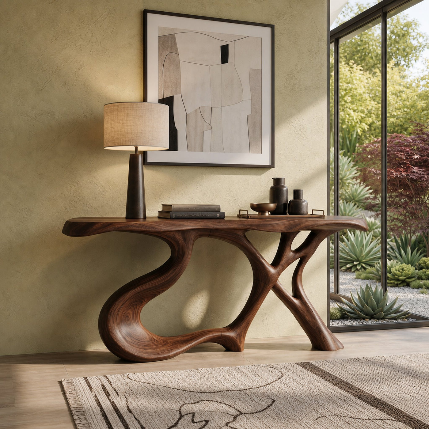 Organic Root Base Console Table Luxury Living Room - product view 7