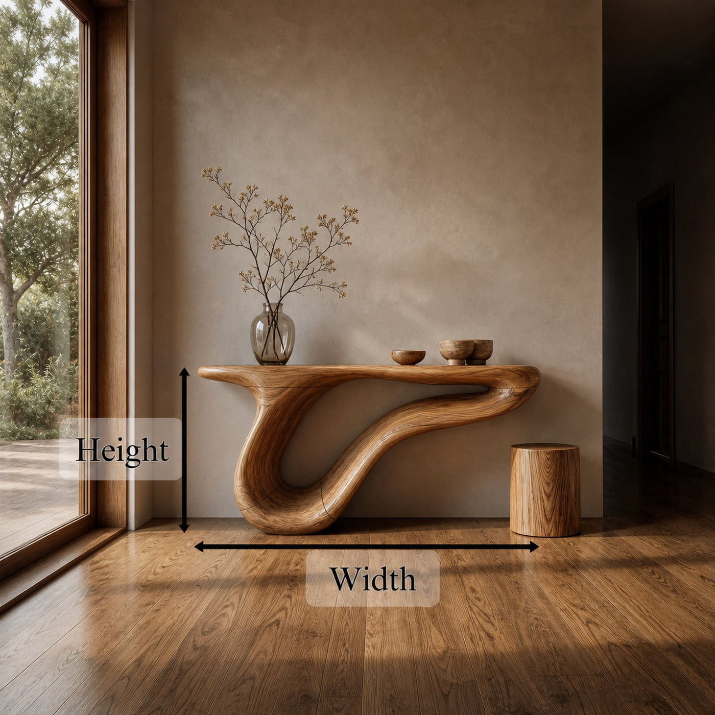 Organic Sculptural Console Table For Entryway And Living Room - product view 8