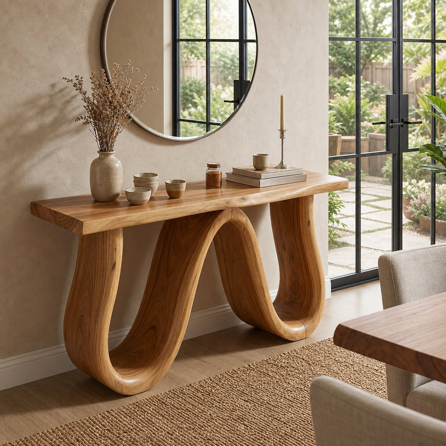 Organic Wood Hallway Table For Dining Room Furniture