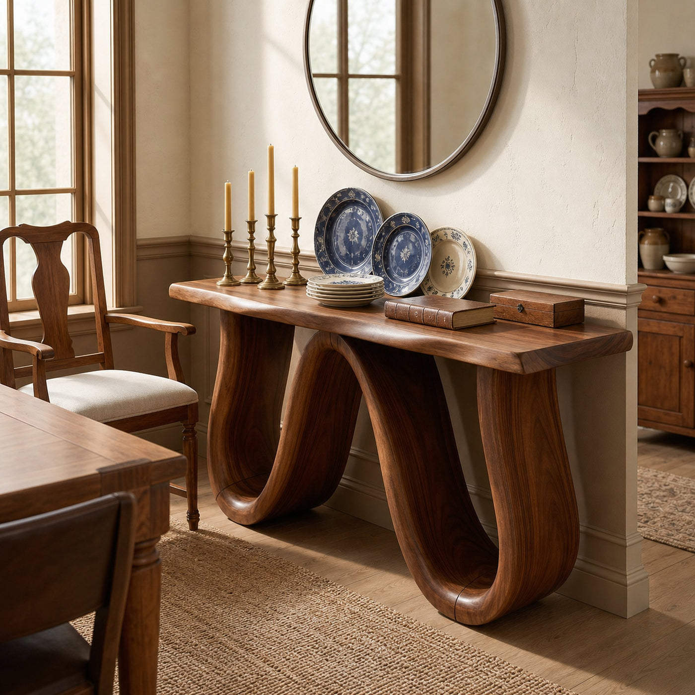 Organic Wood Hallway Table For Dining Room Furniture - product view 6
