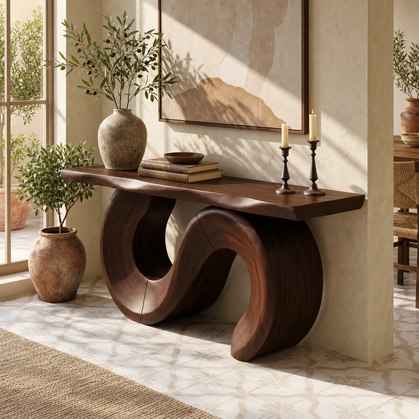 Parisian Wooden Console Table For Terrace Styling - product view 7