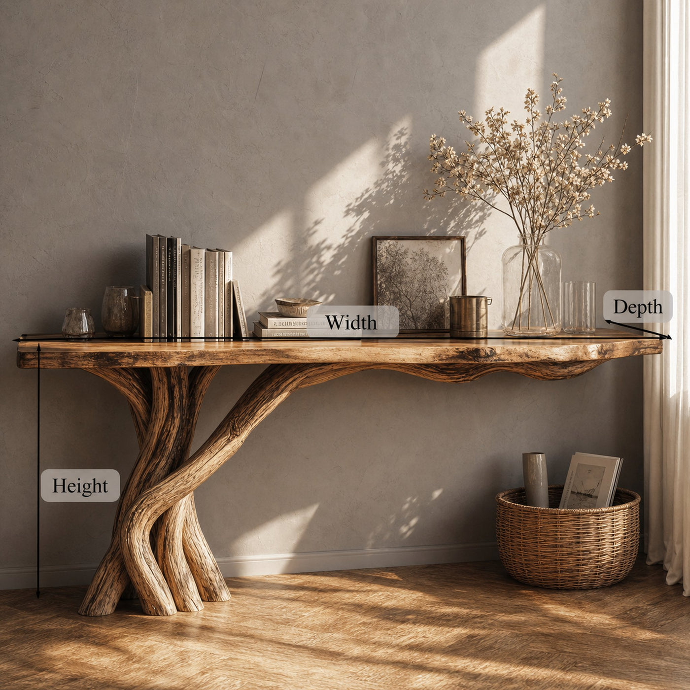 Practical Wood Console Table For Organized Living Room Spaces - product view 6