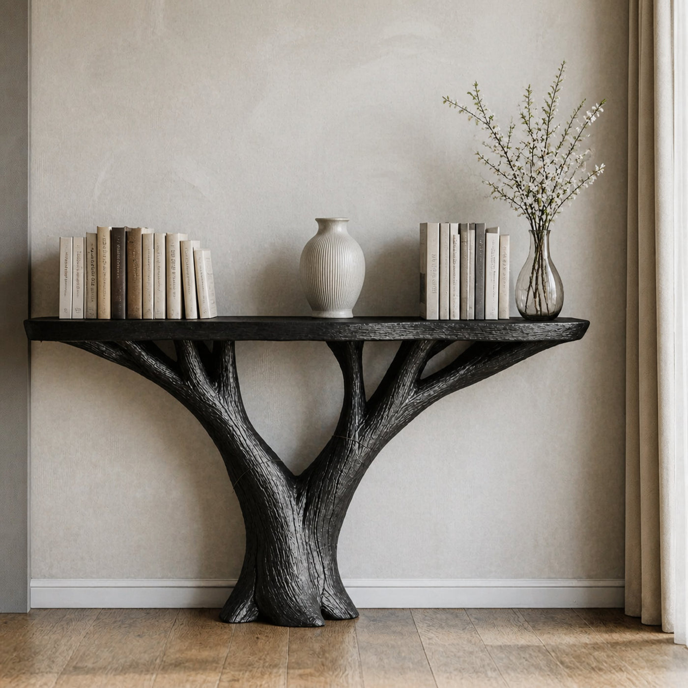 Practical Wood Console Table For Small Entryway Organization