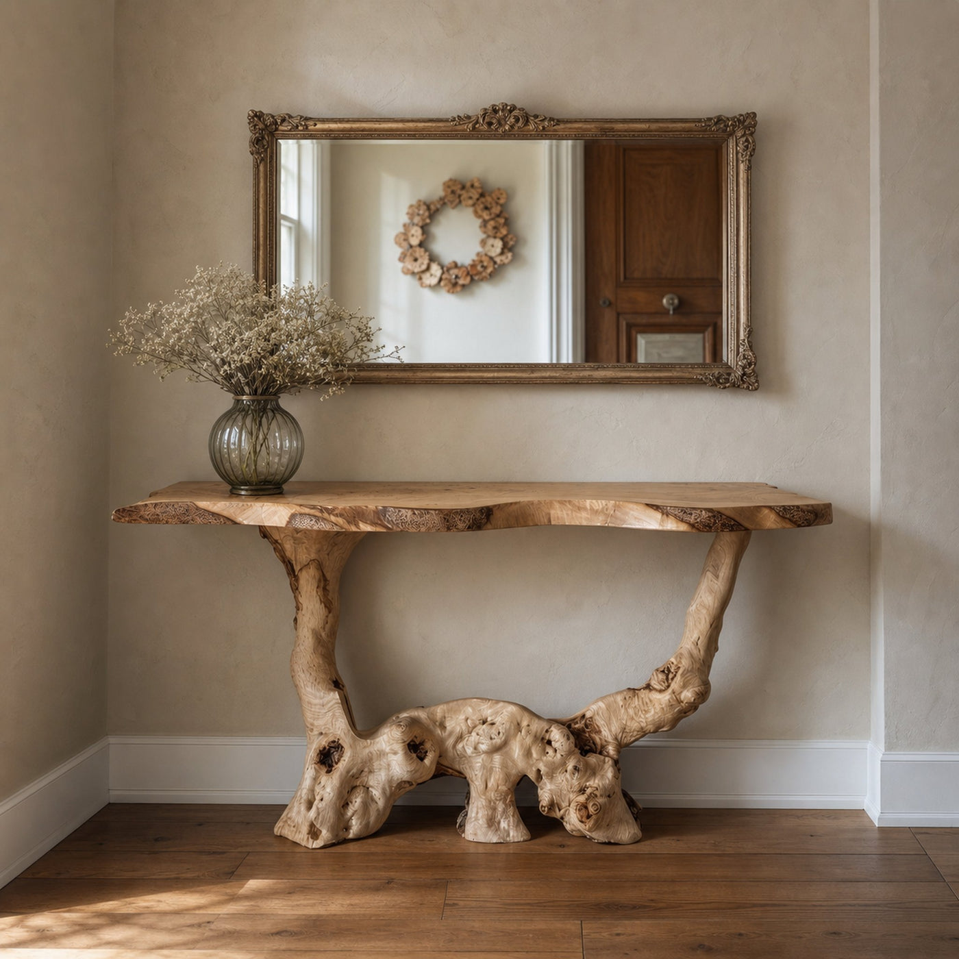 Reclaimed Console Table Decor