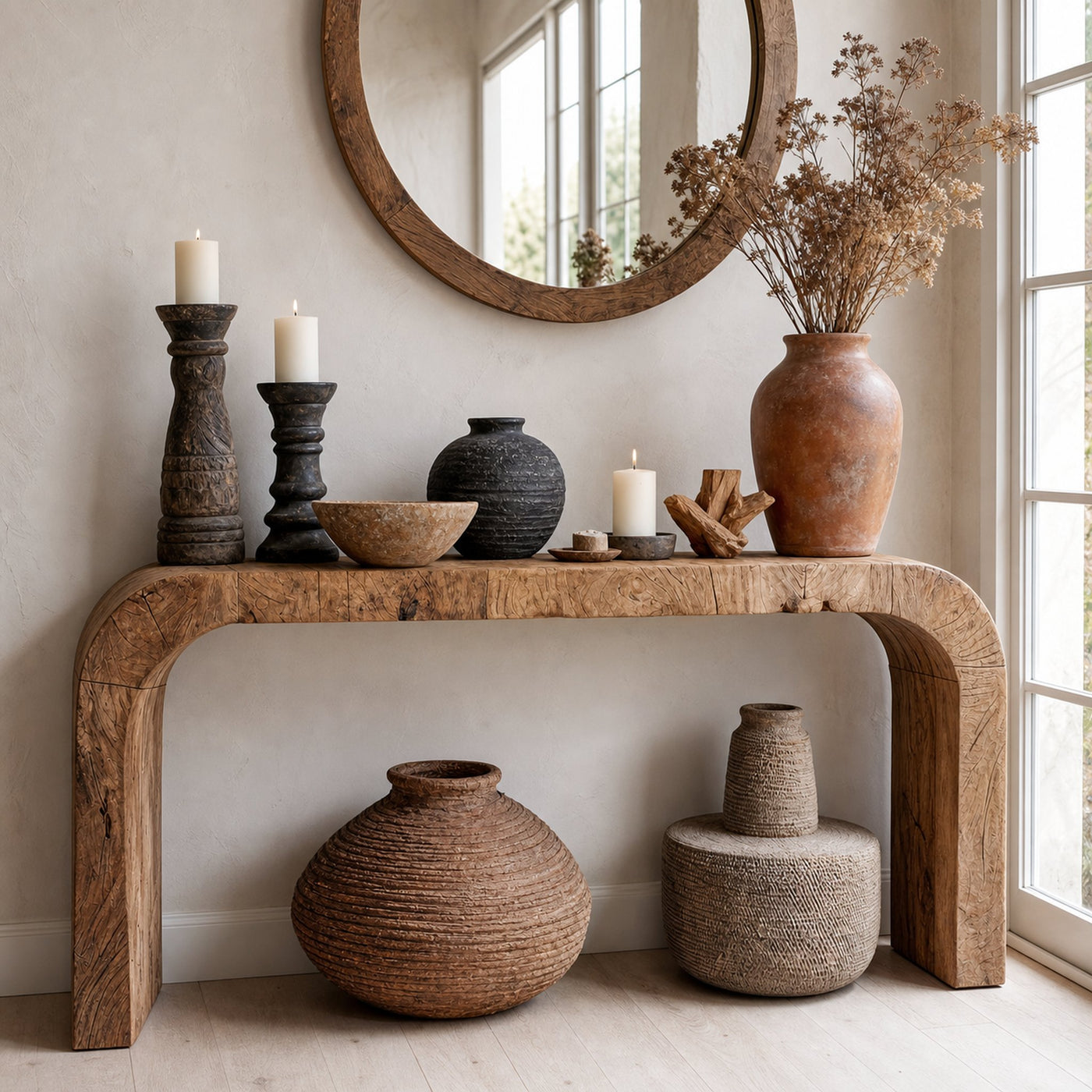 Reclaimed Entryway Table Decor