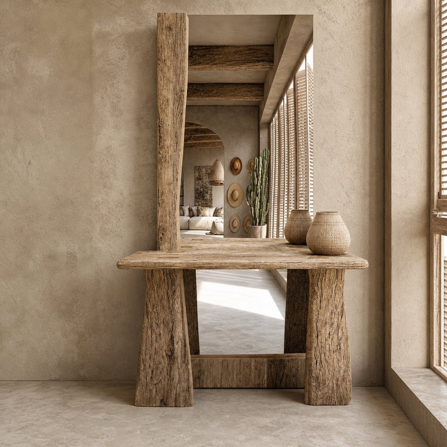 Reclaimed Wood Console Table Live Edge Table