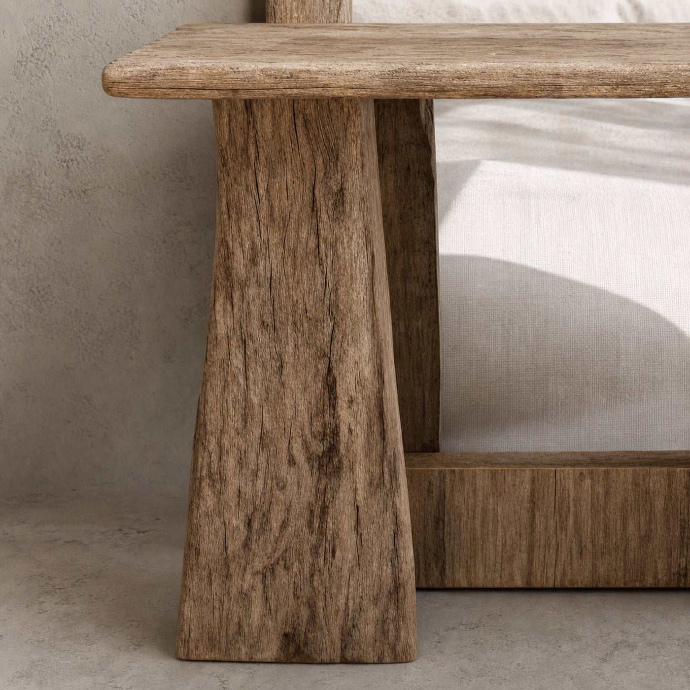 Reclaimed Wood Console Table Live Edge Table - product view 3