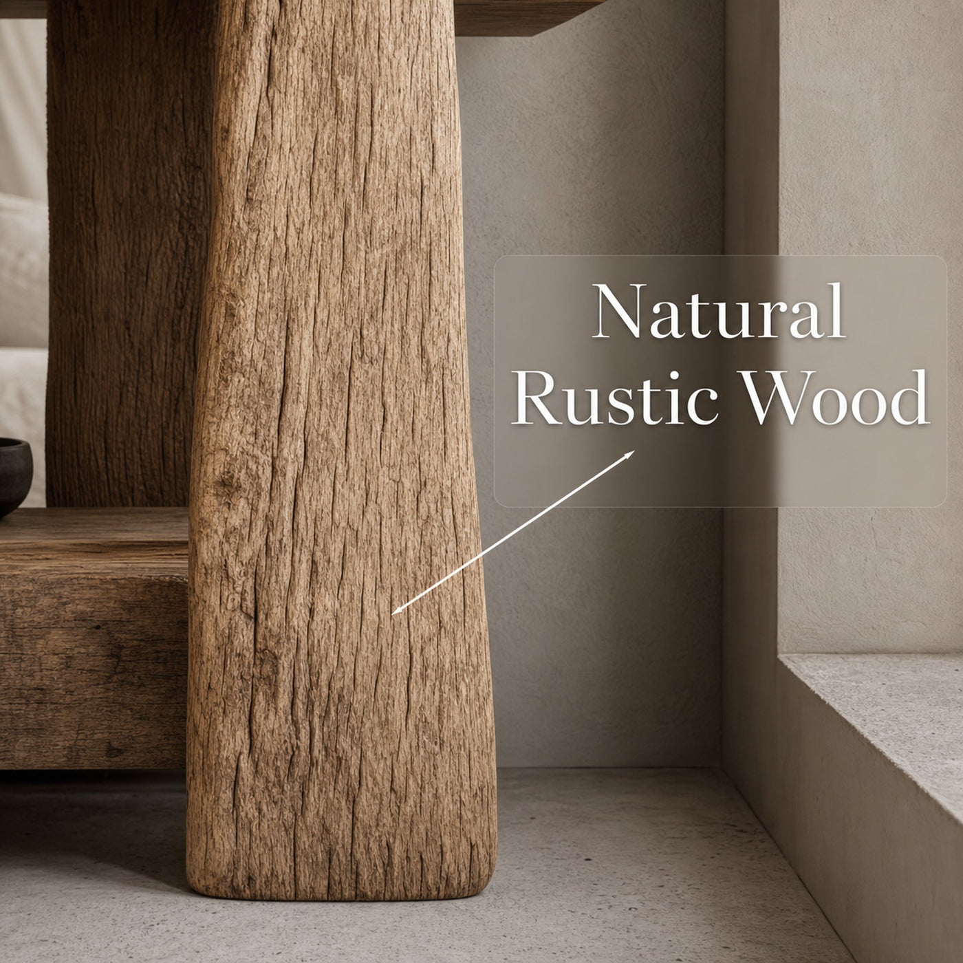 Reclaimed Wood Console Table Live Edge Table - product view 6