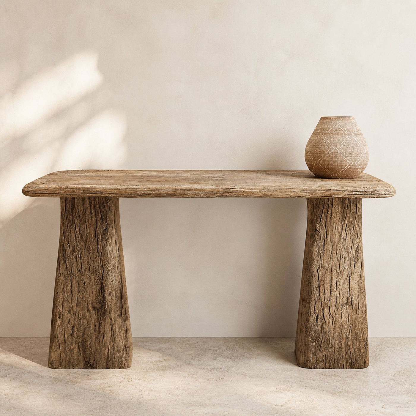 Reclaimed Wood Console Table Live Edge Table - product view 7