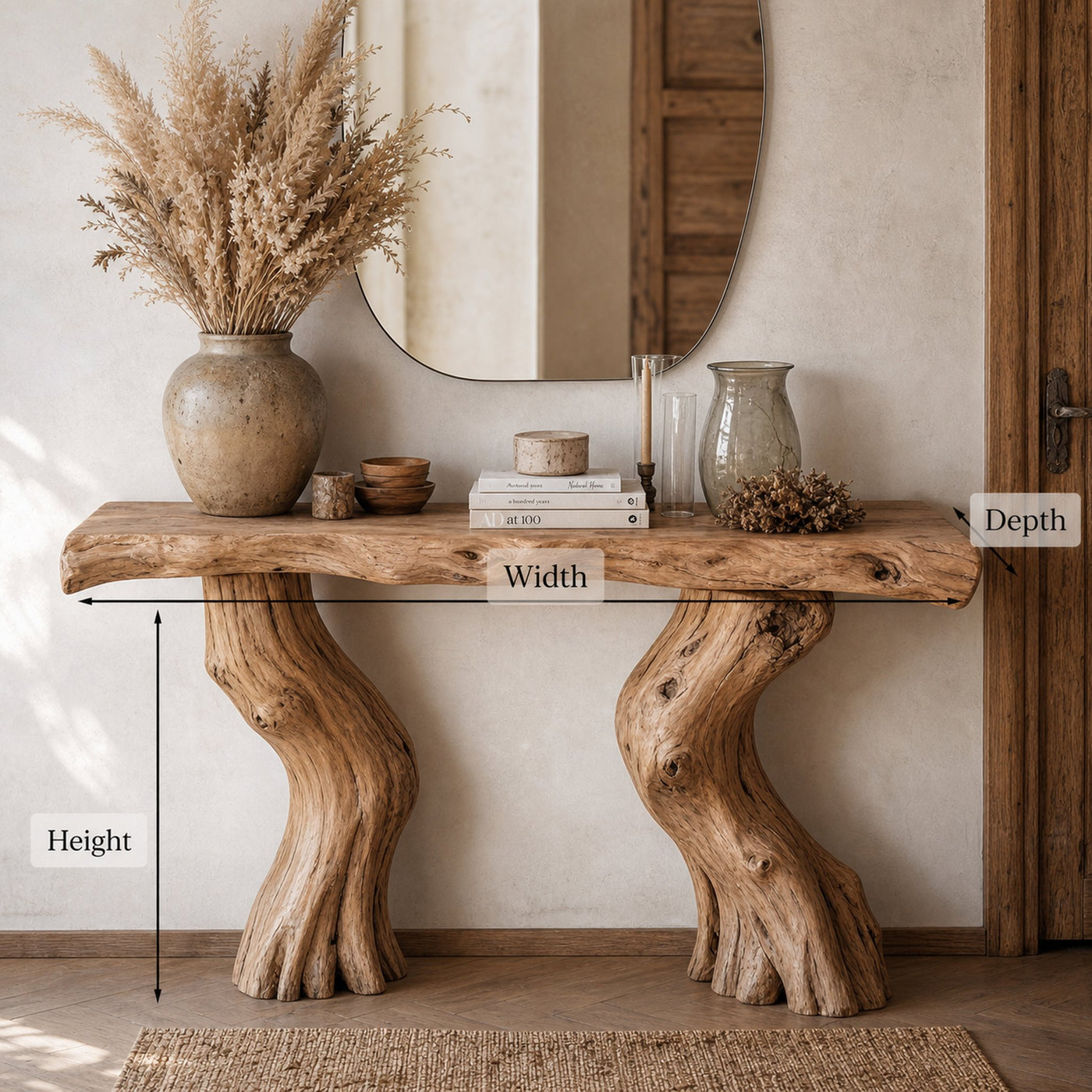 Reclaimed Wood Entry Console Table - product view 5