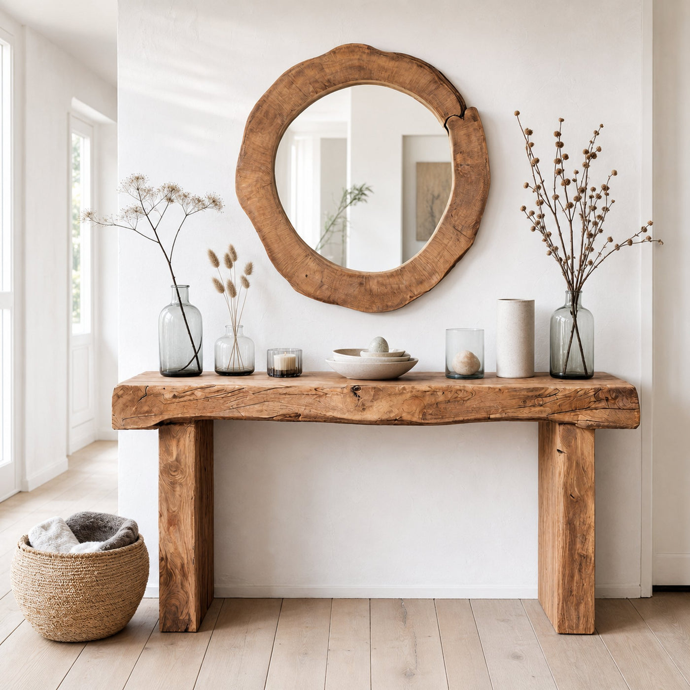 Reclaimed Wood Entryway Console Table