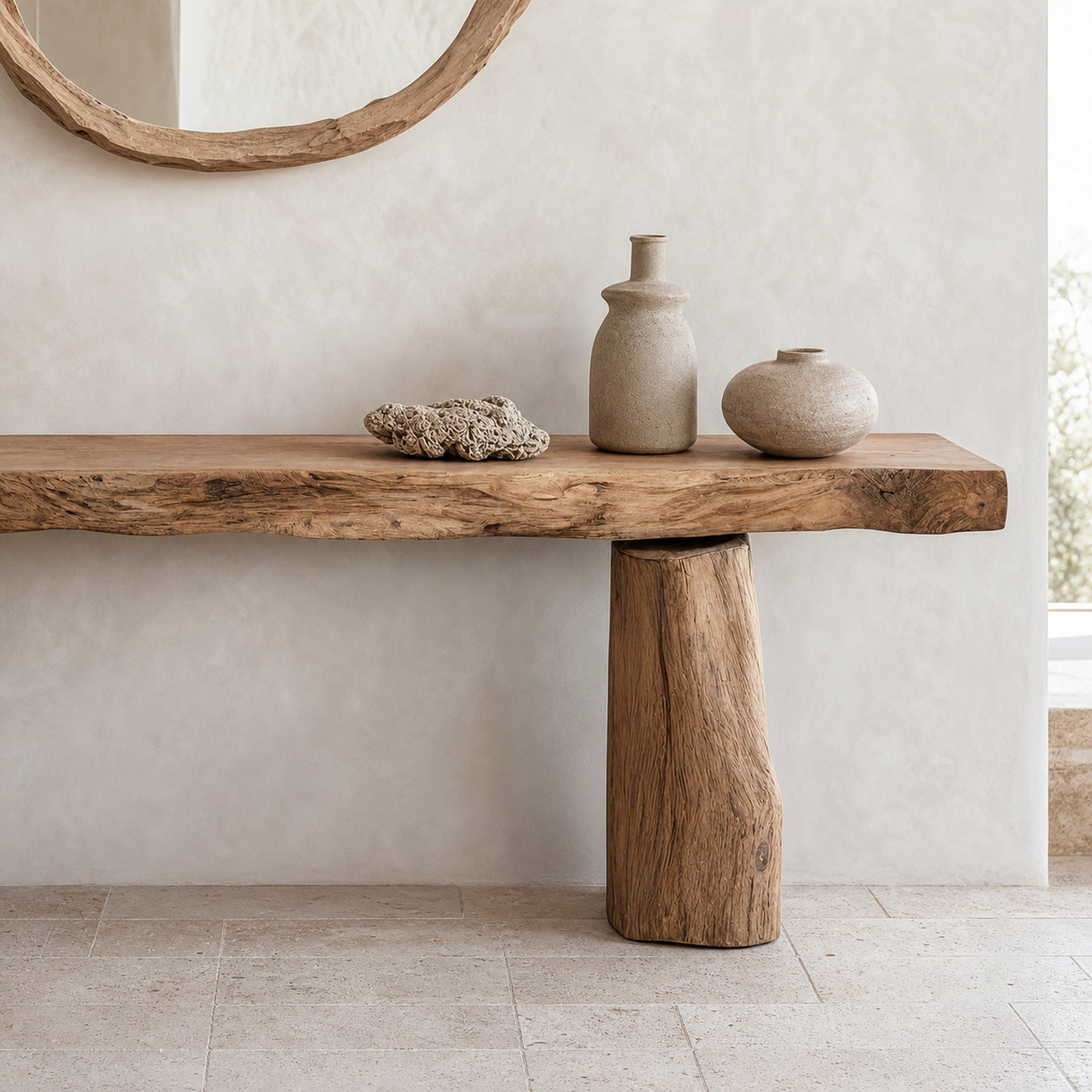 Reclaimed Wood Entryway Side Table - product view 4